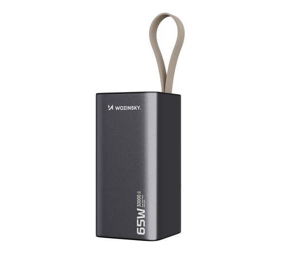 Wozinsky Powerbank K65+ 65W 30000mAh 2x USB-C, 1x USB-A 65W szary - 1487894 - zdjęcie